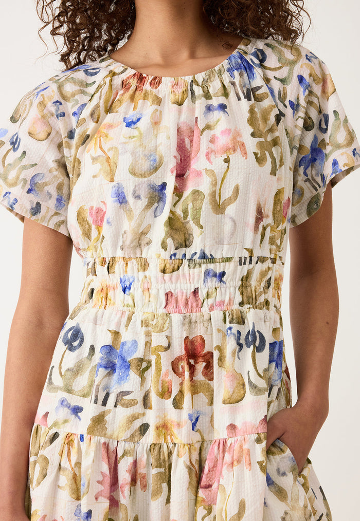 Nancybird - Lola Dress - Watercolour Collage - W26A19WC