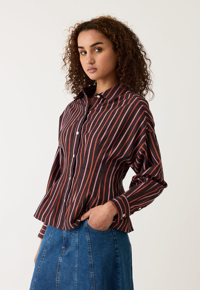 Nancybird - Paloma Blouse - Twilight Stripe - W26A29TS