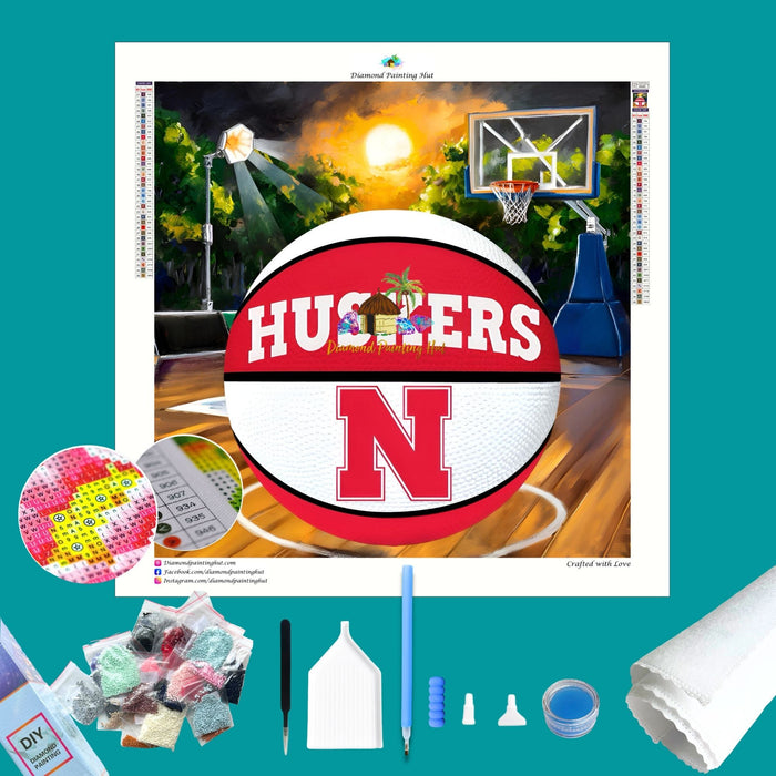 Nebraska Basketball Diamond Painting