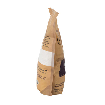 Side profile of a bag of Organic Whole Wheat Flour