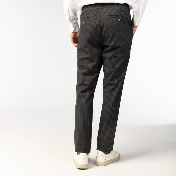 Pantalon à rayures gris anthracite