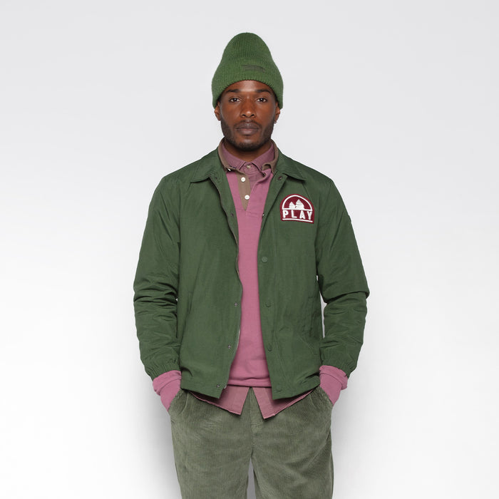Parka Dan déperlante avec badge brodé vert anglais SERGE BLANCO LOOK