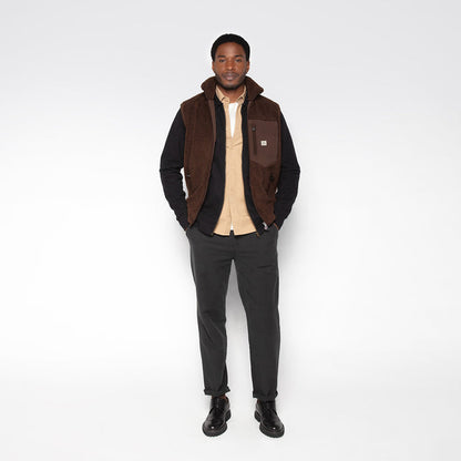Polaire sans manches marron Montréal homme SERGE BLANCO