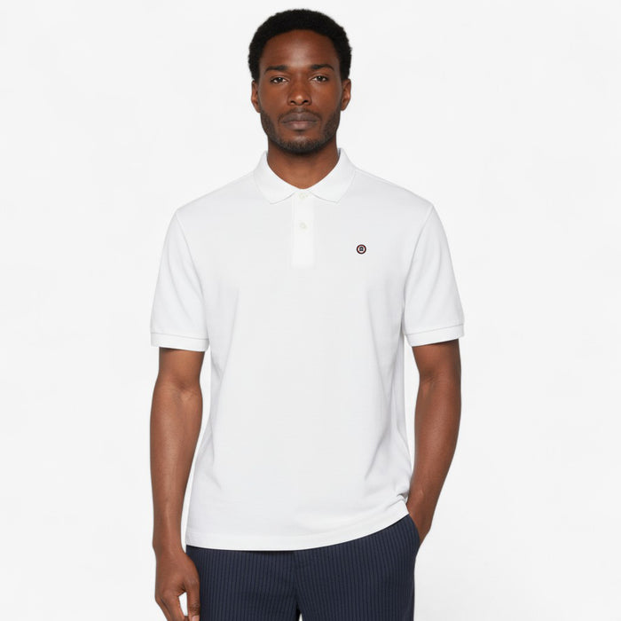 Polo Manches Courtes Piqué Lucas En Coton Blanc Homme SERGE BLANCO