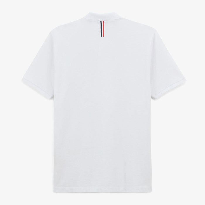 Polo Manches Courtes Piqué Lucas En Coton Blanc Homme SERGE BLANCO