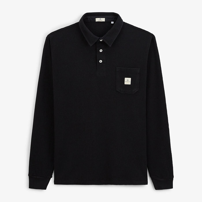 Polo Logano gaufre noir homme SERGE BLANCO
