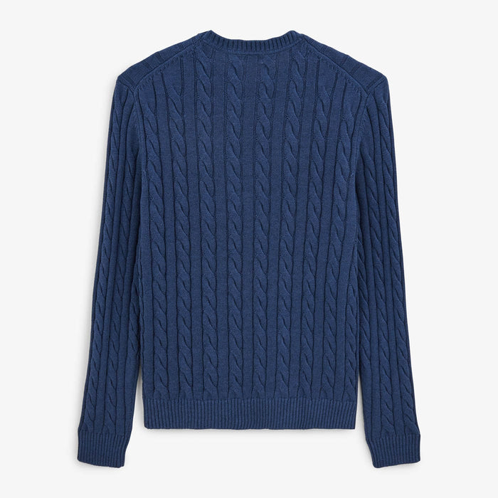 Pull Mathéo A Torsade Bleu Homme SERGE BLANCO