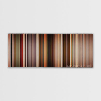 Pulp Fiction color palette canvas print: thousands of thin vertical stripes of color
