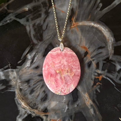 Rhodochrosite Pendant Variants - Artisan Made