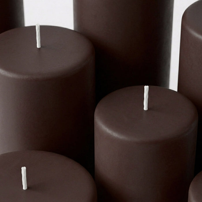 Richland Pillar Candle 3"x9" Dark Chocolate
