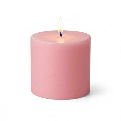 Richland Pillar Candles 3"x3" Pink Set of 12