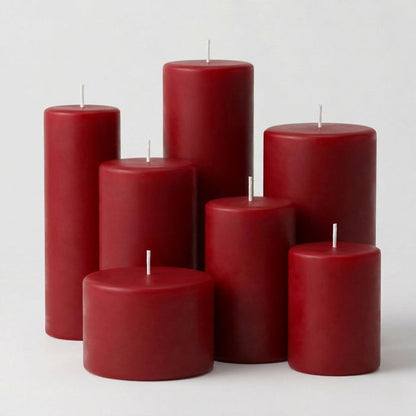 Richland Pillar Candles 3"x9" Red Set of 12