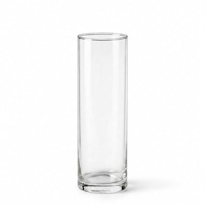 Clear Glass Cylinder Vase 3" x 11.75" on a white background