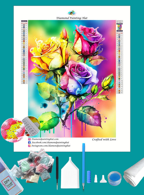 Roses Diamond Painting-Diamond Painting Hut