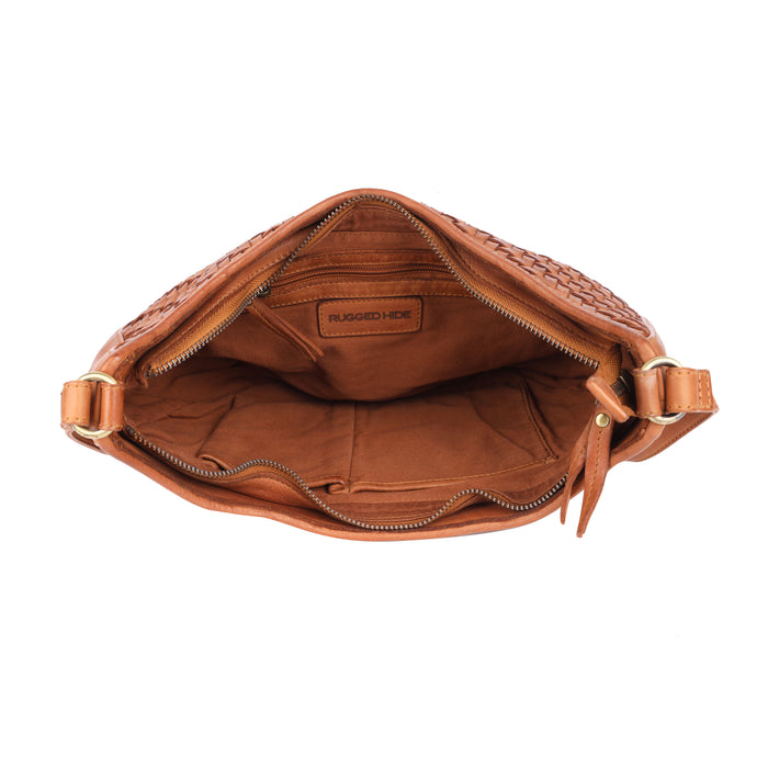 Rugged Hide - Ballarat Weave Crossbody - Tan - RH-2590