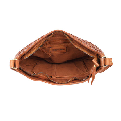 Rugged Hide - Ballarat Weave Crossbody - Tan - RH-2590