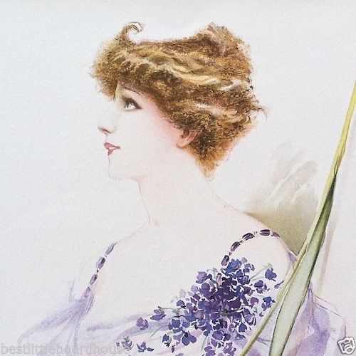 SARAH BERNHARDT ACTRESS Victorian Lithograph Print 1904