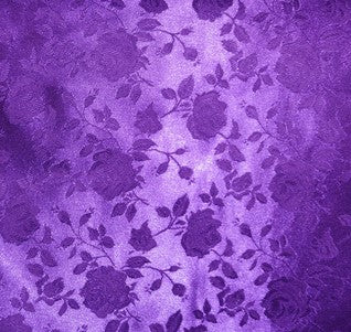 Satin Flower Brocade | Purple