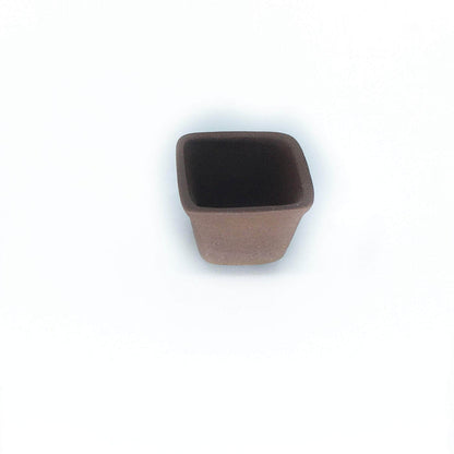 Set of 3 Micro Mini Brown Planters,