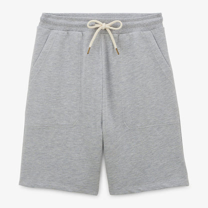 Short en molleton gris en coton homme serge blanco