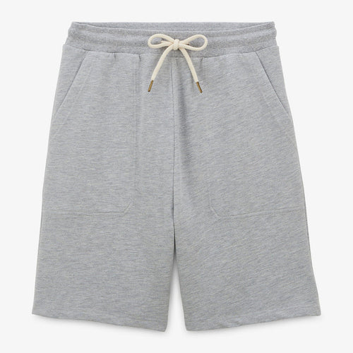 Short en molleton gris en coton homme serge blanco