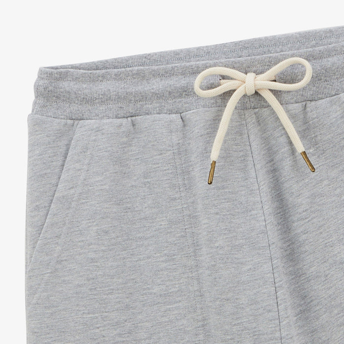 Short en molleton gris en coton homme serge blanco