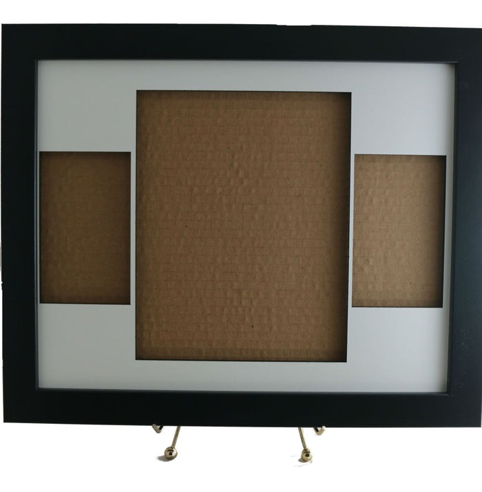 Sports Card Frame for (2) PSA Graded Vertical Cards & 8 x 10 Vertical Photo Opening - Graded And Framed