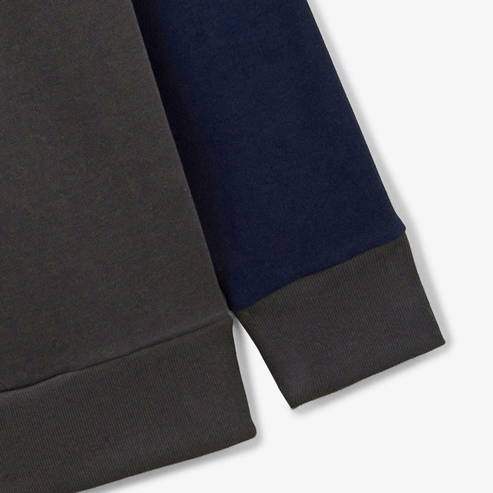 Sweat en molleton col rond WE LOVE SERGE gris anthracite en coton homme SERGE BLANCO