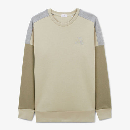 Sweat en molleton WE LOVE SERGE ciment col rond en coton homme SERGE BLANCO