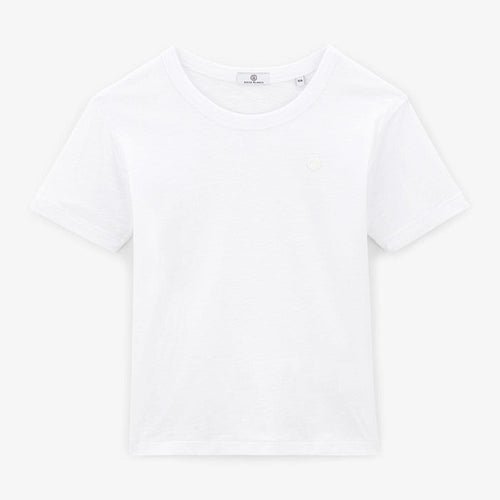 T-shirt garcon en jersey  de coton blanc SERGE BLANCO
