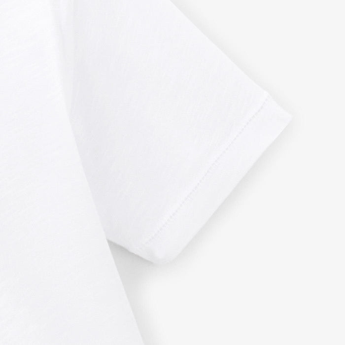 T-shirt garcon en jersey  de coton blanc SERGE BLANCO
