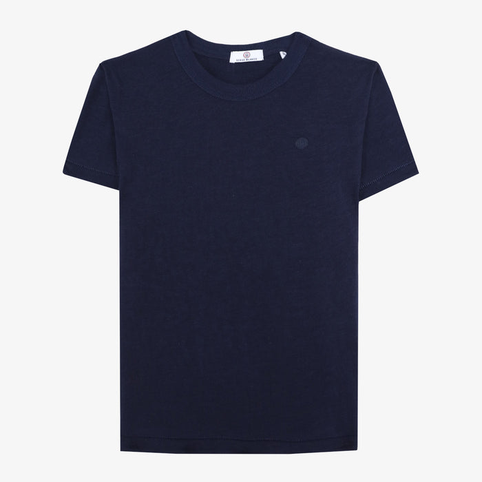 T-shirt garcon en jersey de coton bleu marine SERGE BLANCO