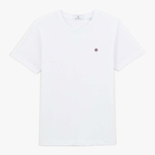 T-shirt Manches Courtes Col Rond En Coton Blanc Junior SERGE BLANCO