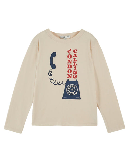 Telephone T-Shirt in Creme