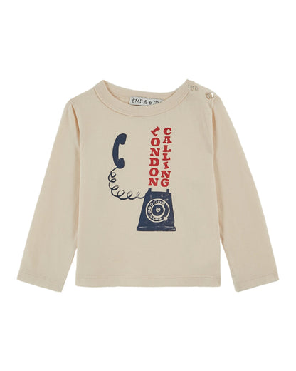 Telephone T-Shirt in Creme