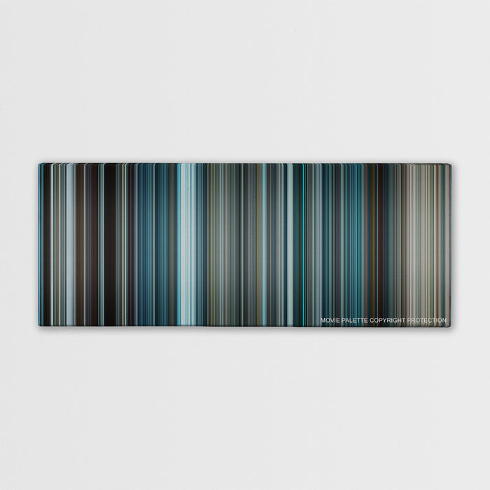 The Bourne Legacy color palette canvas print: thousands of thin vertical stripes of color