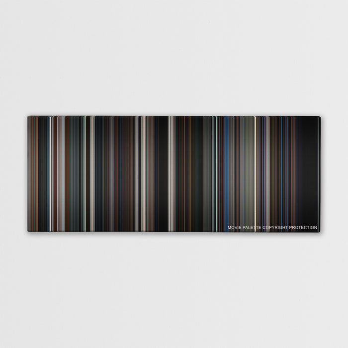 The Dark Knight color palette canvas print: thousands of thin vertical stripes of color