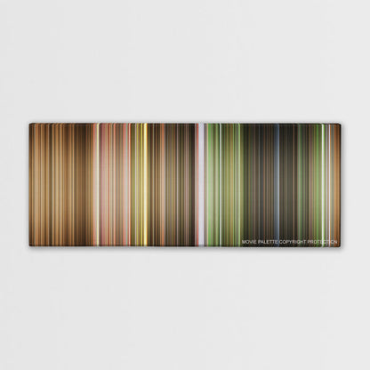 The Wizard of Oz color palette canvas print: thousands of thin vertical stripes of color