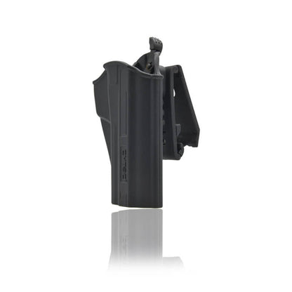 Cytac Thumb Hylster M92 med magasinhylster, sort. Vist fra siden.