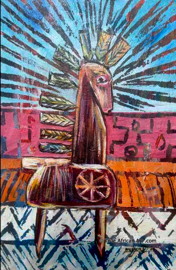 Martin Musyoka  |  Kenya  |  "Troy Horse" |  Original  |  True African Art .com