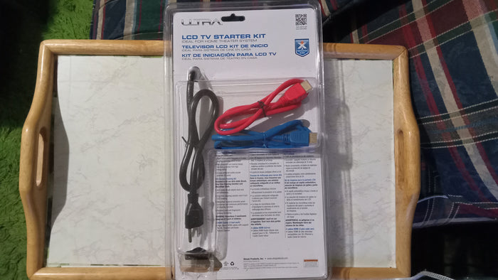 TV Bundle 2 HDMI + Screen Cleaner + Power Strip Ultra LCD TV Starter Kit