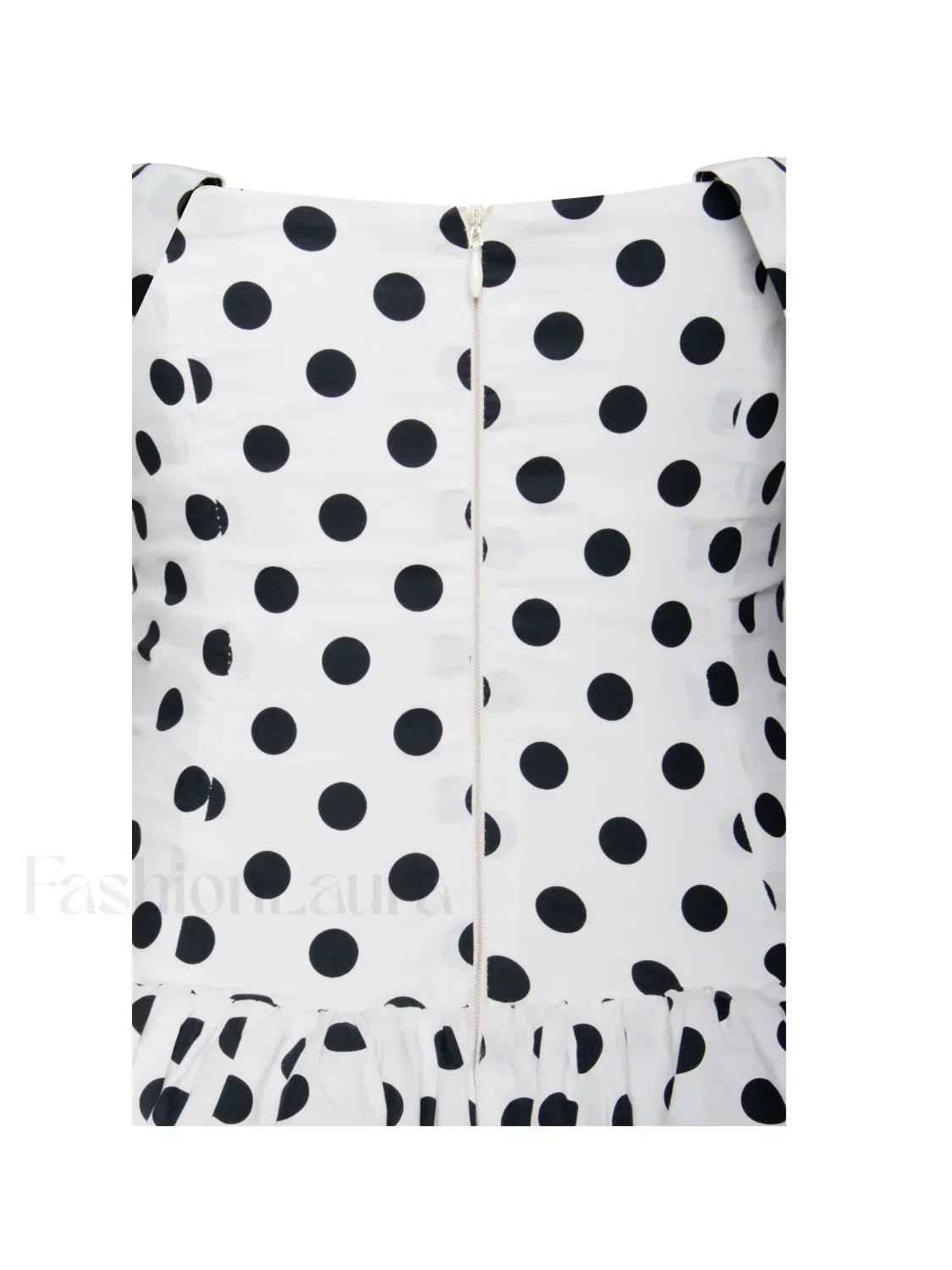 Umika Polka Dots Charming Bubble Hem Mini Dress