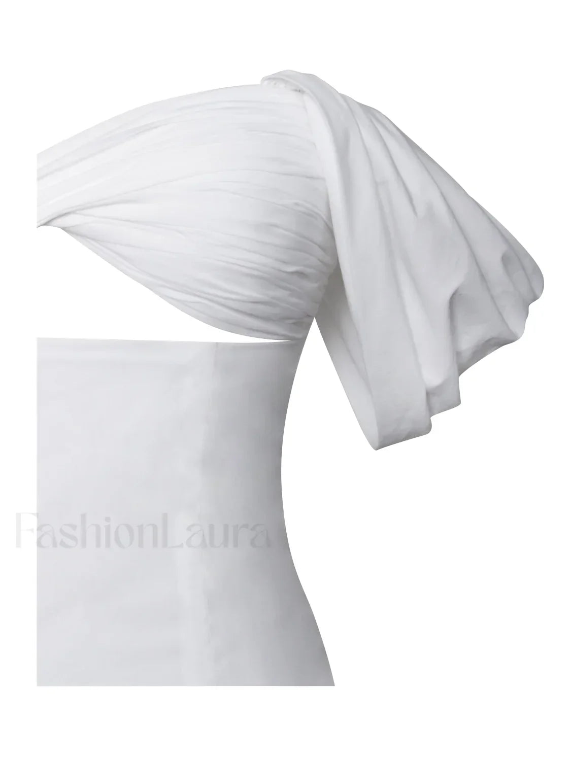 Umika White Bubble Charming Hem Mini Dress