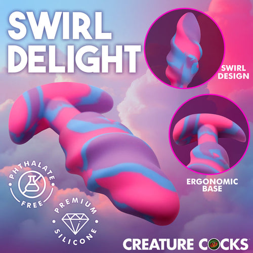 Unicorn Swirl Silicone Butt Plug