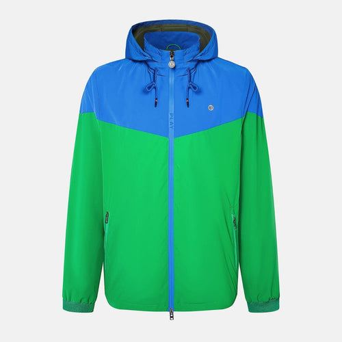 Veste coupe-vent bicolore vert Gazon PLAY
