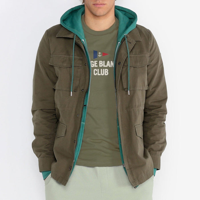 Veste Safari Dagobert En Coton Vert Militaire 4 Poches Homme SERGE BLANCO