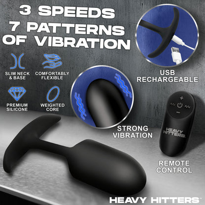 Vibrating Weighted Silicone Anal Plug