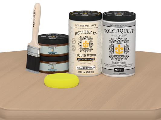 Wood'n Door Smooth Finish Kit (Double Door) - White Oak — Matte kit contents