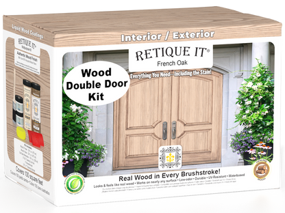 Wood'n Finish Front Door Kit (Double) - French Oak — box hero