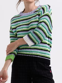 Zaket & Plover - Chunky Stripe Jumper - ZP7720 Lilac